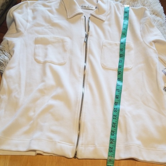 Chaus sport white  sweater  size L - Picture 7 of 8